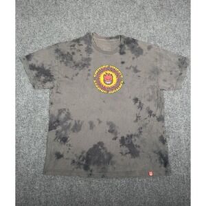 VTG Spitfire Skateboards Flame Boy Graphic Beat Tee Shirt Size XL Gray Skate Y2K